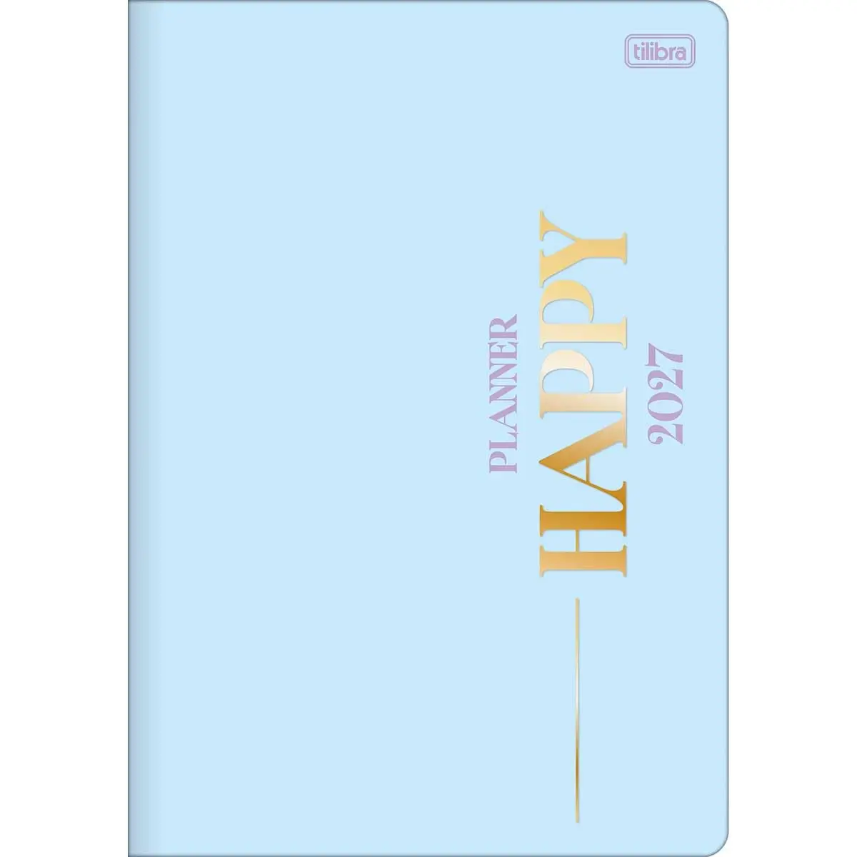 Tilibra - Planner Grampeado 17,8 x 25,4 cm Happy 90G 2027 - Azul - 1