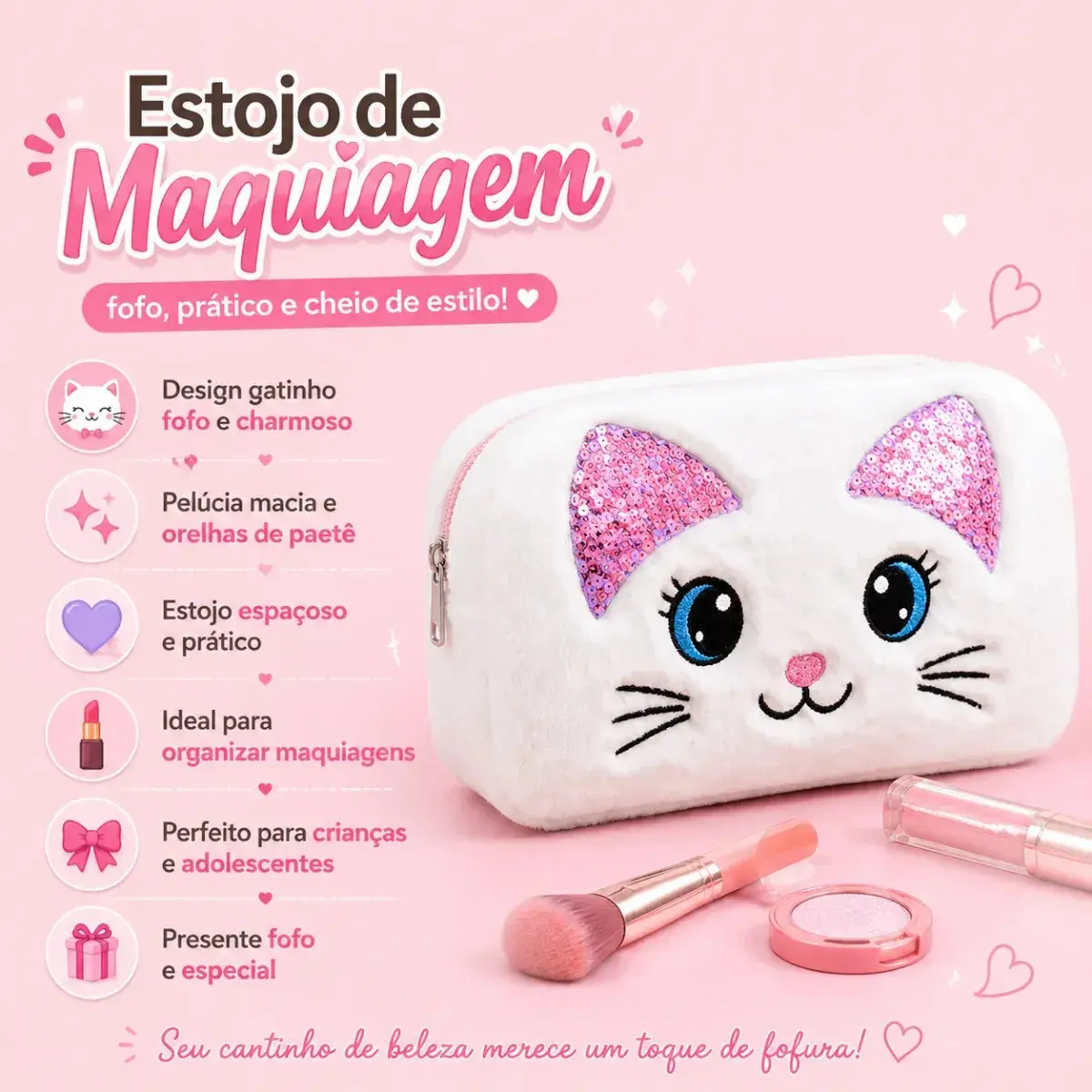 Conjunto De Maquiagem E Skin Care Infantil Blogueirinha thumbnail 3