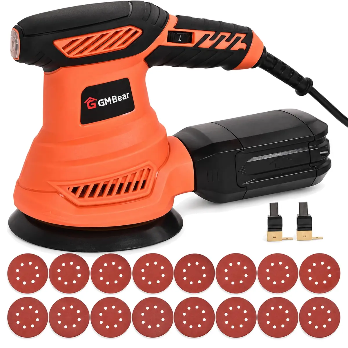 Lixadeira Roto Orbital 600W 220V 125mm, Coletor de Pó e 16 Lixas | 6 velocidades, 7.000–14.000 RPM, órbita de 2mm e fixação autoaderente para madeira, metal e superfícies pintadas. - 1