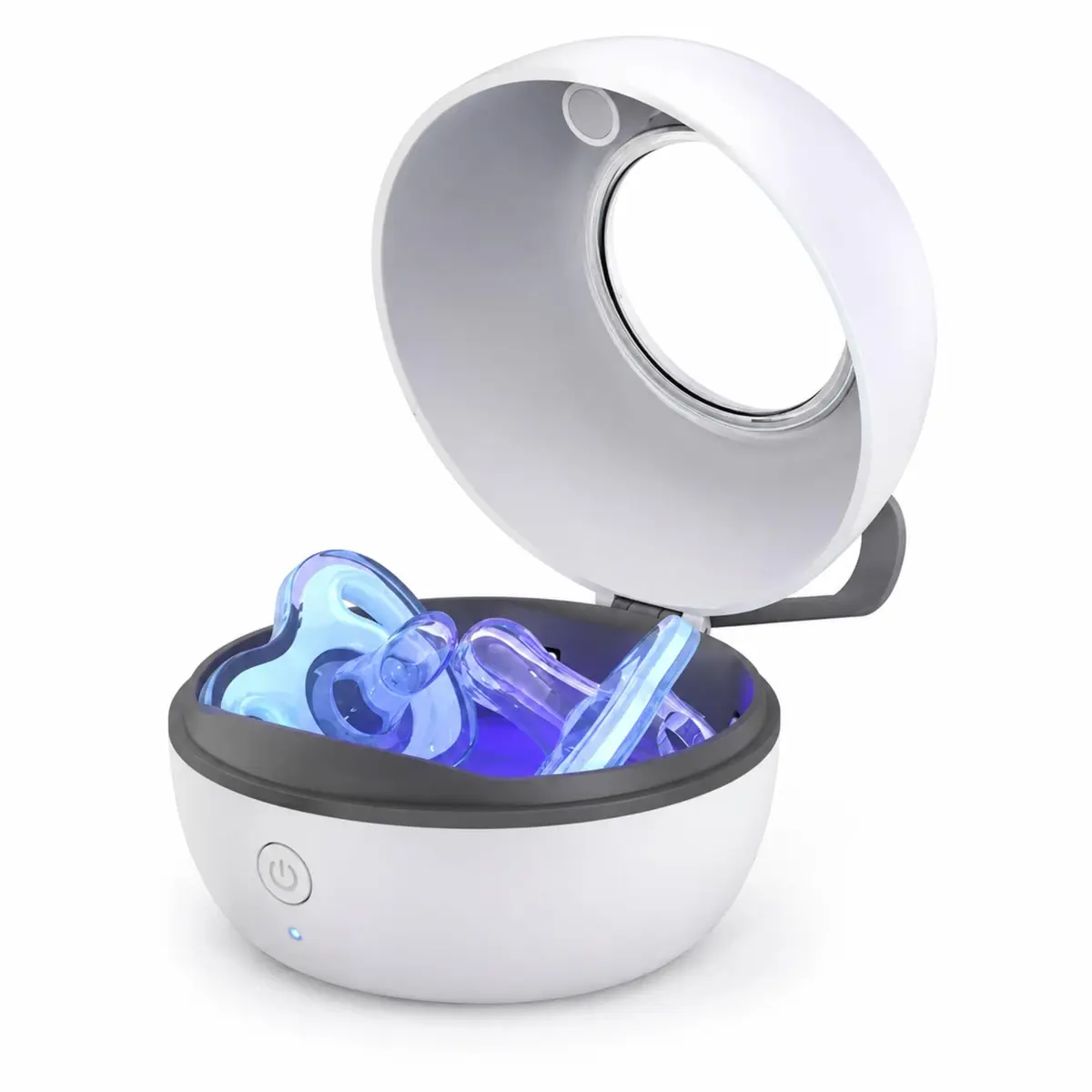 Esterilizador de Chupeta UV-C Portátil para Bebê | Recarregável USB | Estojo Protetor para Chupetas, Bicos de Mamadeira, Mordedores e Pequenos Objetos
