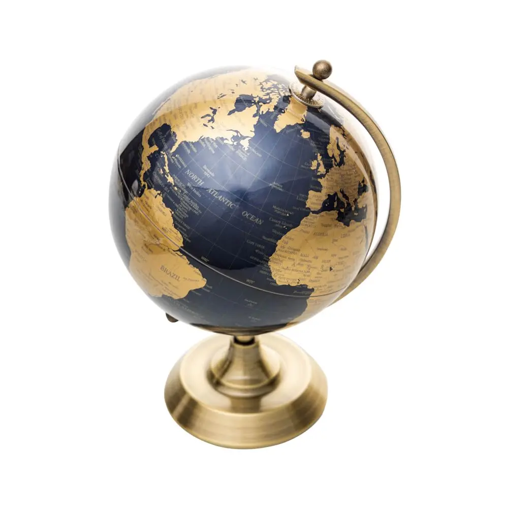 WOLFF - Globo Decorativo de Plástico e Metal 15cm x 14cm x 21,5cm