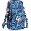 [Leve 8/ Cada R$ 4] Bolsa transversal pequena azul com alça ajustável - 1