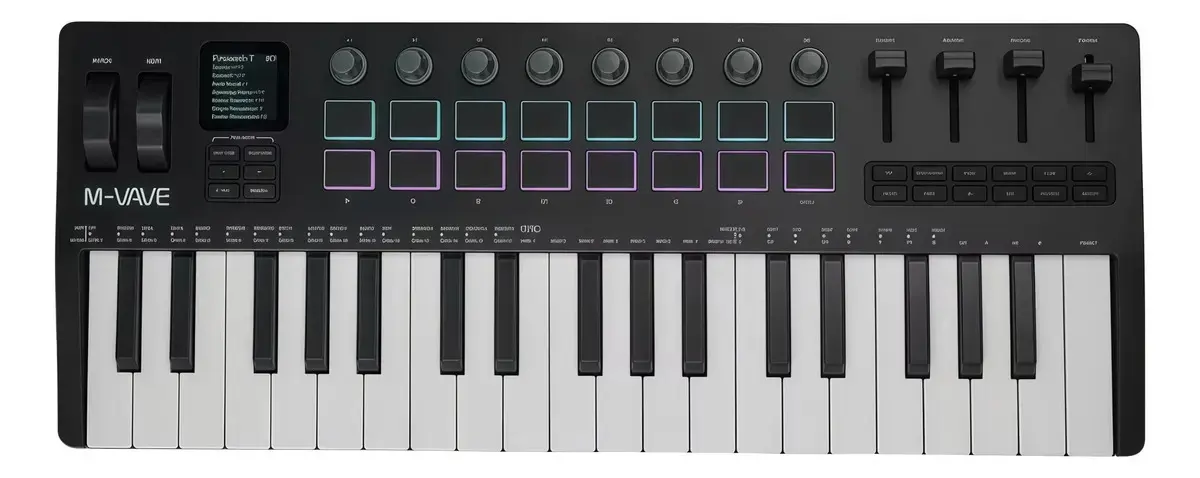 Controlador Midi M-vave Smk-37 Pro Com Almofada De Bateria - 1