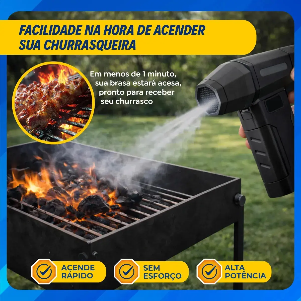 Mini Ventilador Soprador Ar Turbo 130000RPM Sem Fio Recarregável USB 3 Níveis Jato Forte Portátil Multiuso Limpeza Teclado Carro Acende Churrasqueira Simake thumbnail 2