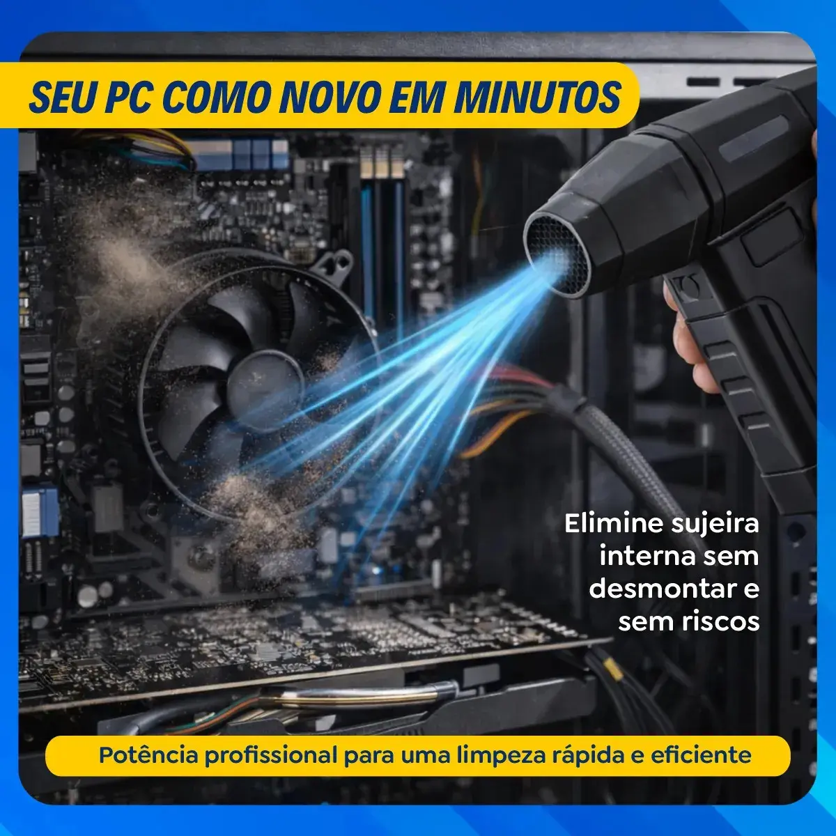 Mini Ventilador Soprador Ar Turbo 130000RPM Sem Fio Recarregável USB 3 Níveis Jato Forte Portátil Multiuso Limpeza Teclado Carro Acende Churrasqueira Simake thumbnail 5