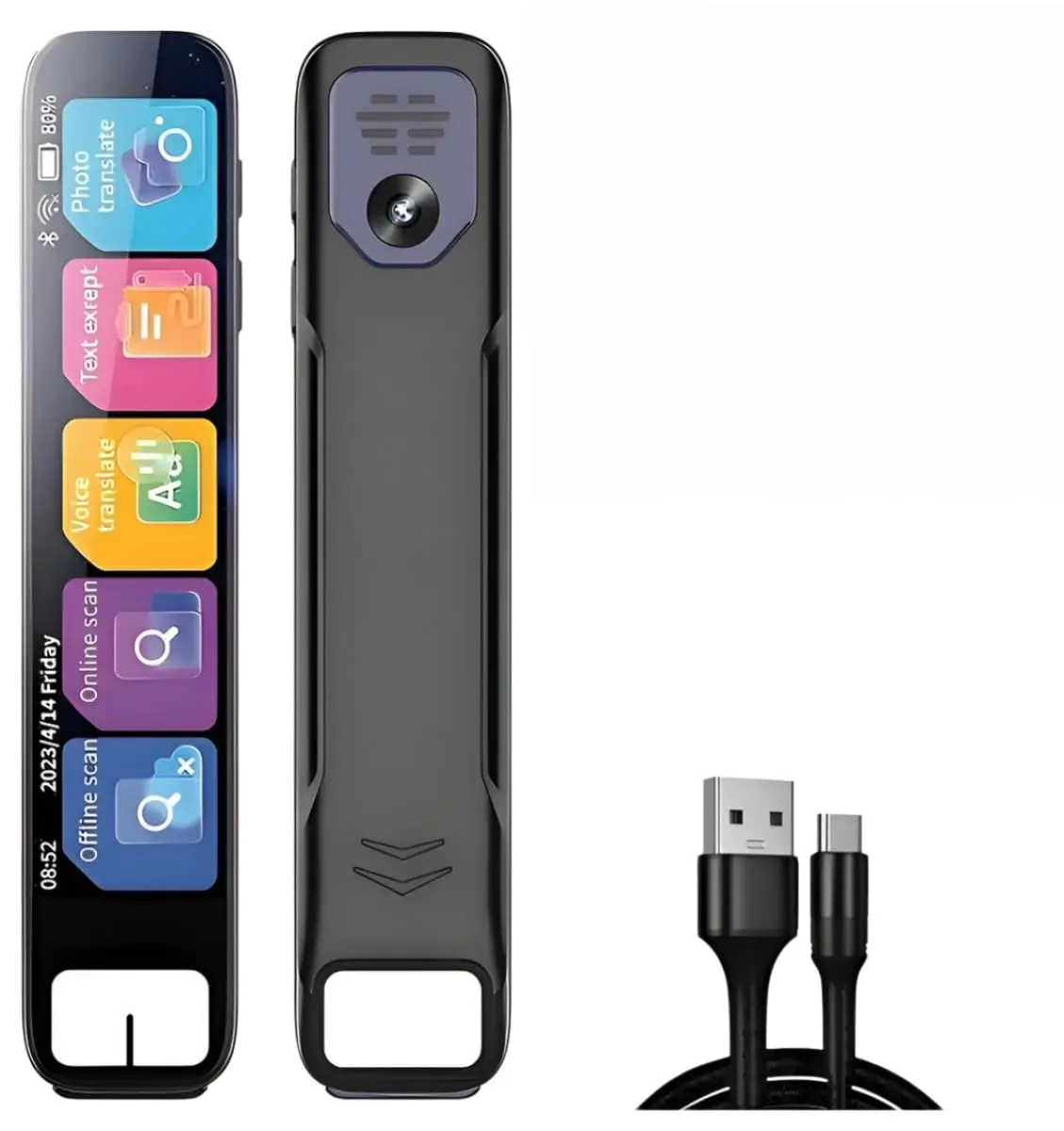 Caneta Inteligente GPT com IA e Chat GPT, Tela Sensível ao Toque HD de 3,69",Tradução Offline em Mais de 150 Idiomas, Gravação de Voz e Armazenamento de Arquivos, Ideal para Viagens e Reuniões - 1