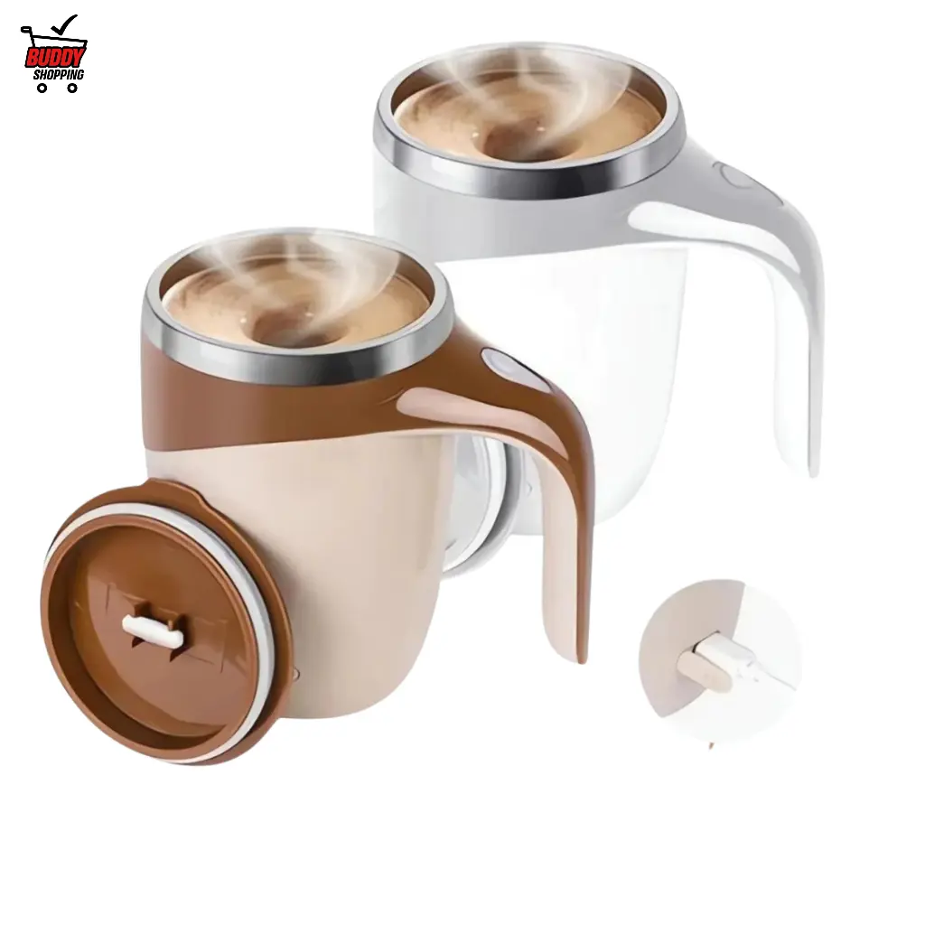 Caneca Misturadora Automática Elétrica USB Bateria Recarregável Mixer Café 380ml - 1