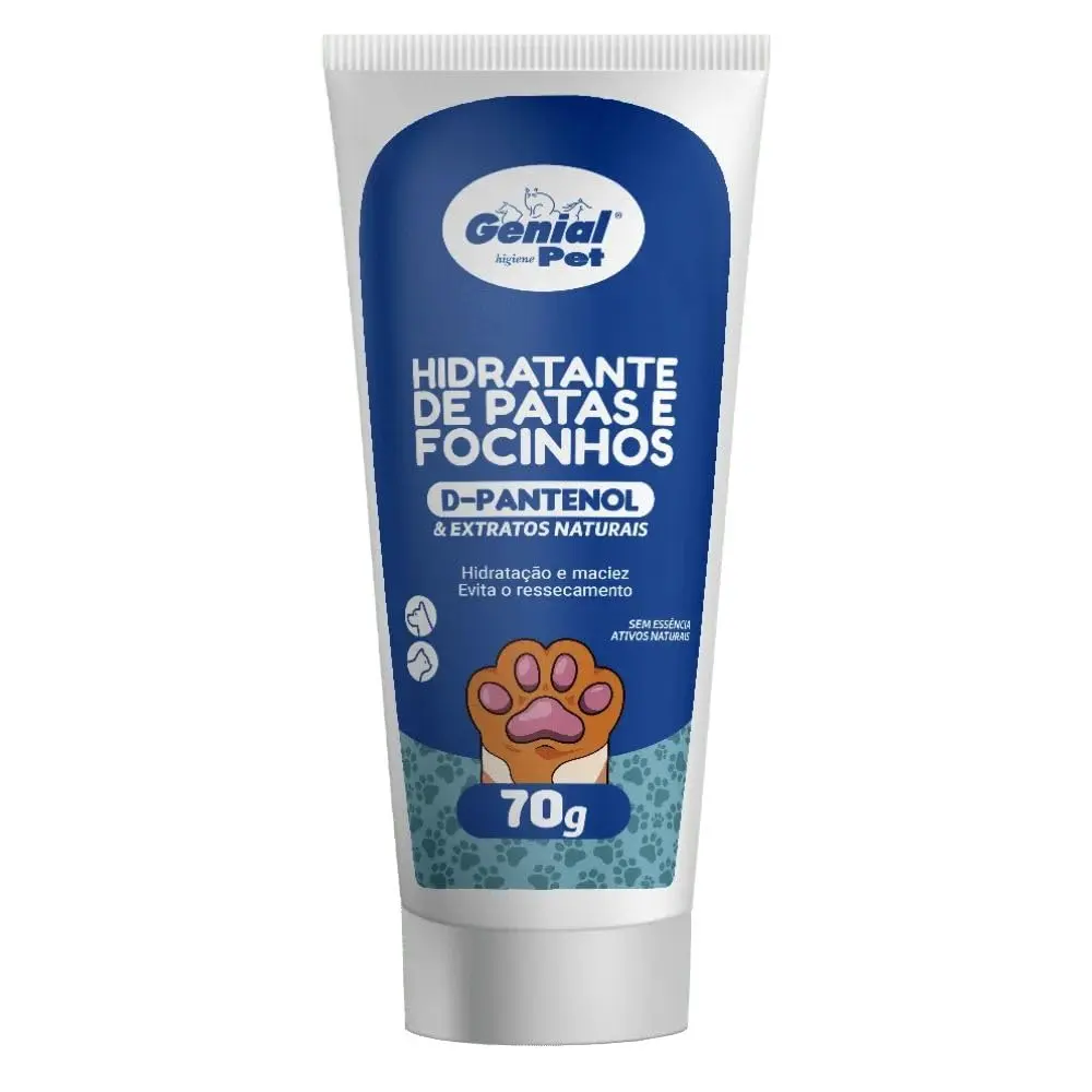 Hidratante para Patas e Focinhos Genial 70g, Hidrante para Patinhas Ressecadas