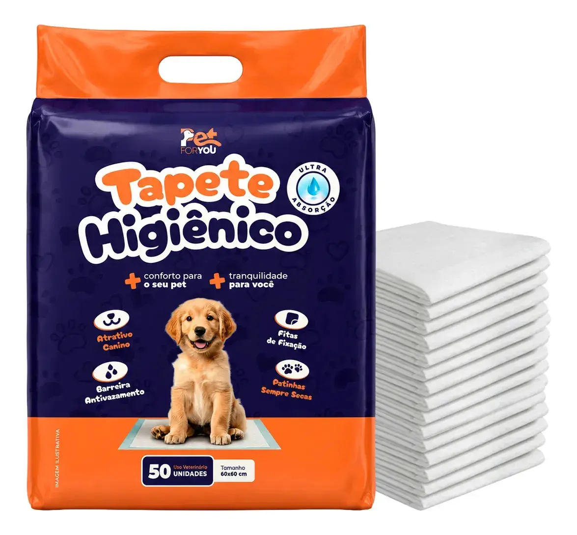 Tapete Higiênico Pet 50 Unidades 60x60 Descartável Cão Gato thumbnail 9