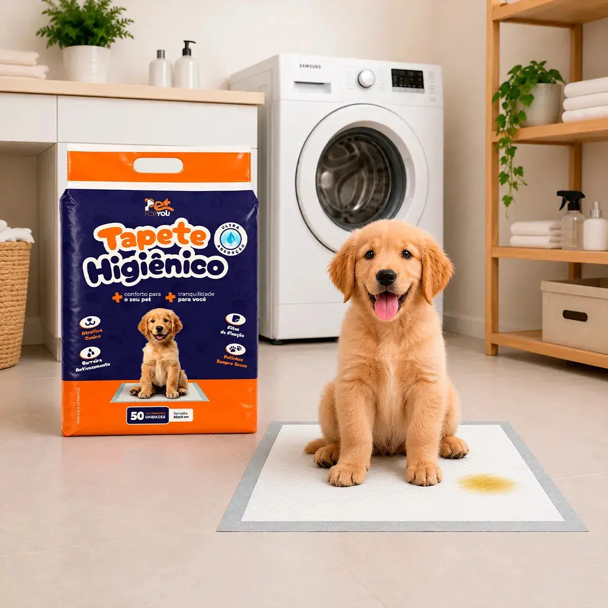 Tapete Higiênico Pet 50 Unidades 60x60 Descartável Cão Gato thumbnail 10