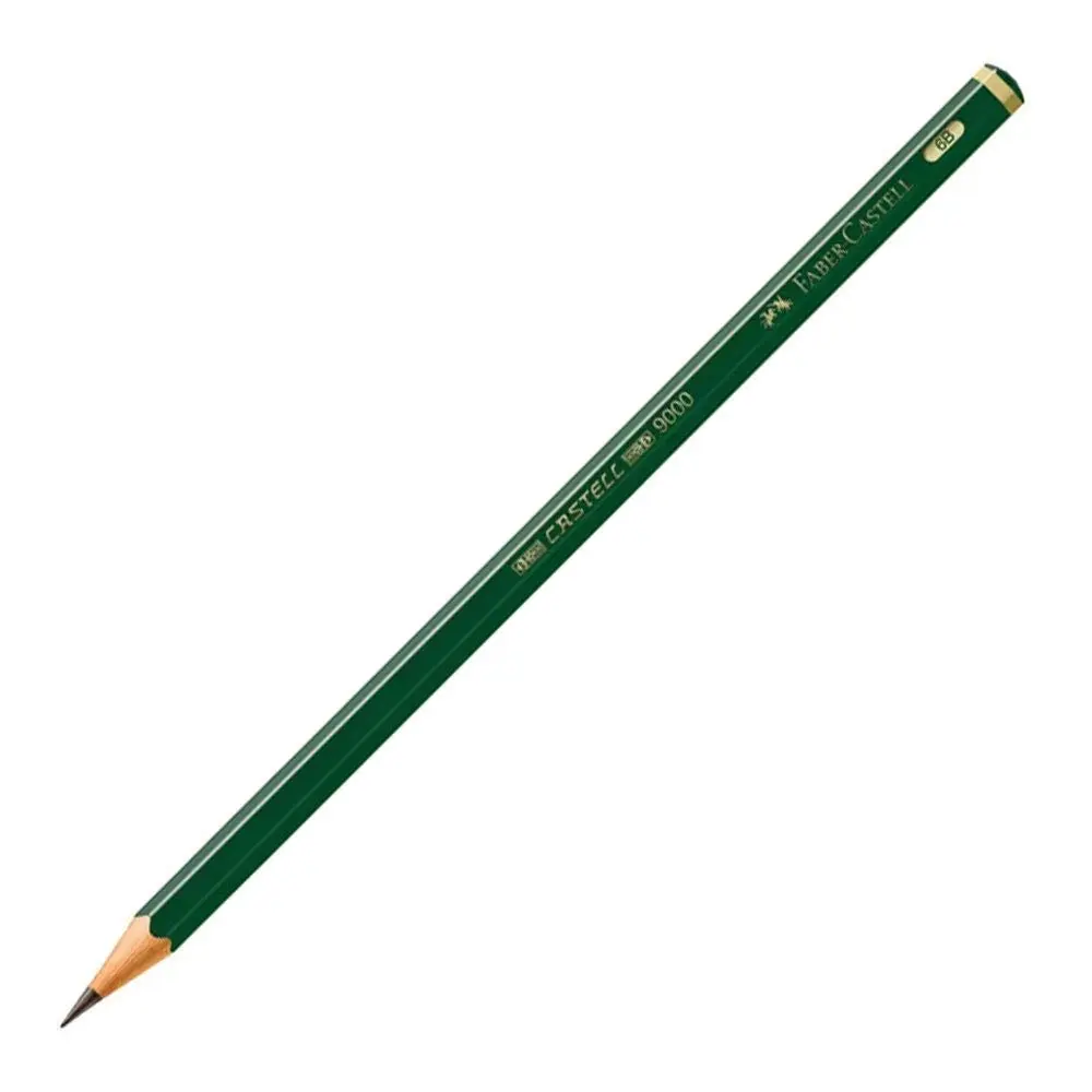 Lápis Grafite 6B, Faber-Castell, 90006B, EcoLápis, Linha Castell 9000, 12 Unidades