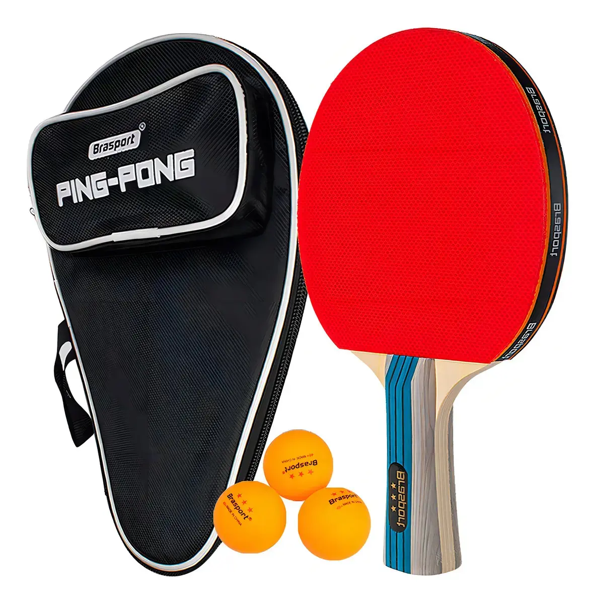 Raquete Ping Pong De Tenis De Mesa Profissional C/raqueteira Cor Case Preta Tipo De Cabo Fl (côncavo) - 1