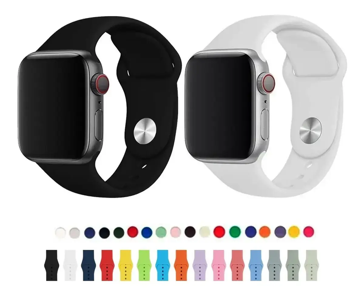 Pulseira de Silicone Importados Ltda Apple Watch 42mm 44mm 45mm Preto thumbnail 2