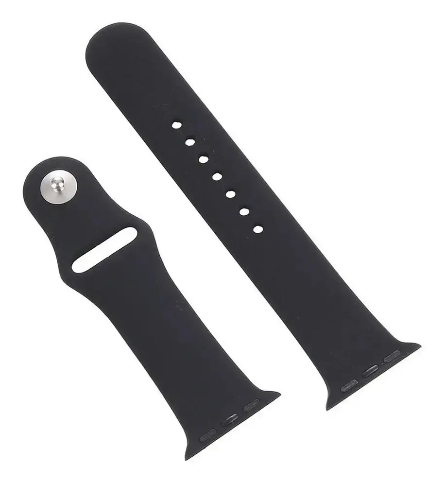 Pulseira de Silicone Importados Ltda Apple Watch 42mm 44mm 45mm Preto thumbnail 5