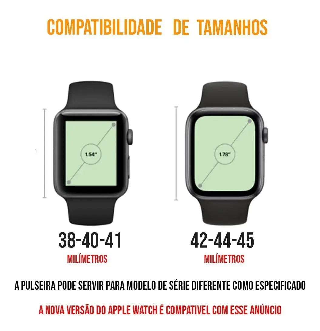 Pulseira de Silicone Importados Ltda Apple Watch 42mm 44mm 45mm Preto thumbnail 7