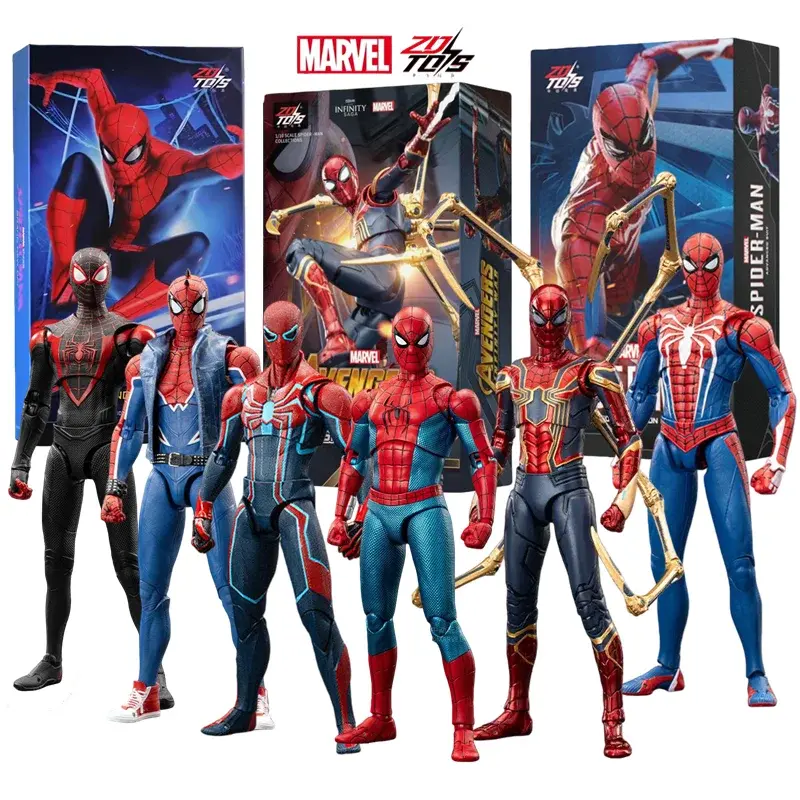 ZD Toy Iron Spider Man Terno avançado lendas No Way Home Peter Parker Ouro Preto Vermelho Modelo Figura de ação Brinquedo colecionável adulto