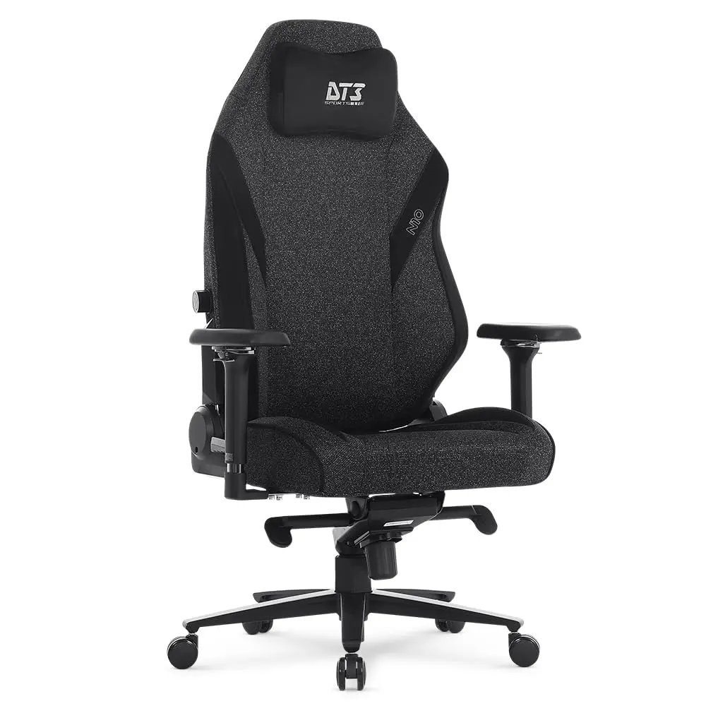 Cadeira de Escritório e Gamer DT3 N10, almofada magnética, apoio lombar integrado em 4D, estrutura reforçada em aço, braços 4D+ (Tecido Knit Black, Regular)
