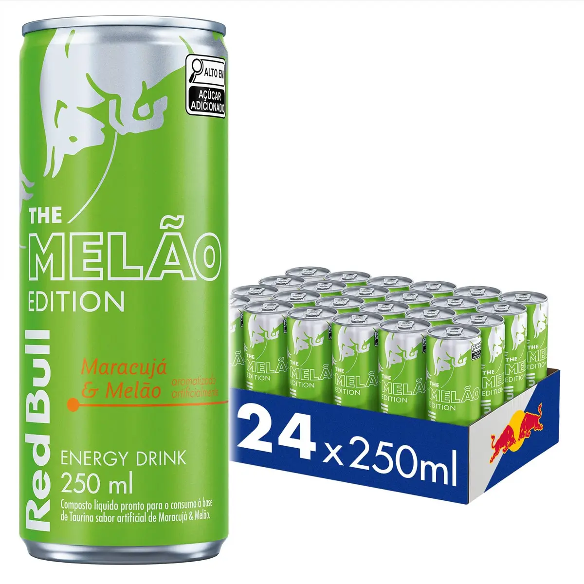 Red Bull Energético, Maracujá e Melão, 250ml, 24 latas - 1