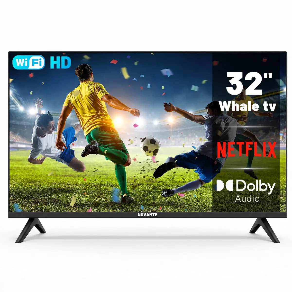Smart TV 32 Polegadas, Whale 10.0, LED HD Ready, Wi-Fi e Bluetooth, Dolby Atmos, Netflix e YouTube, 3x HDMI - 1