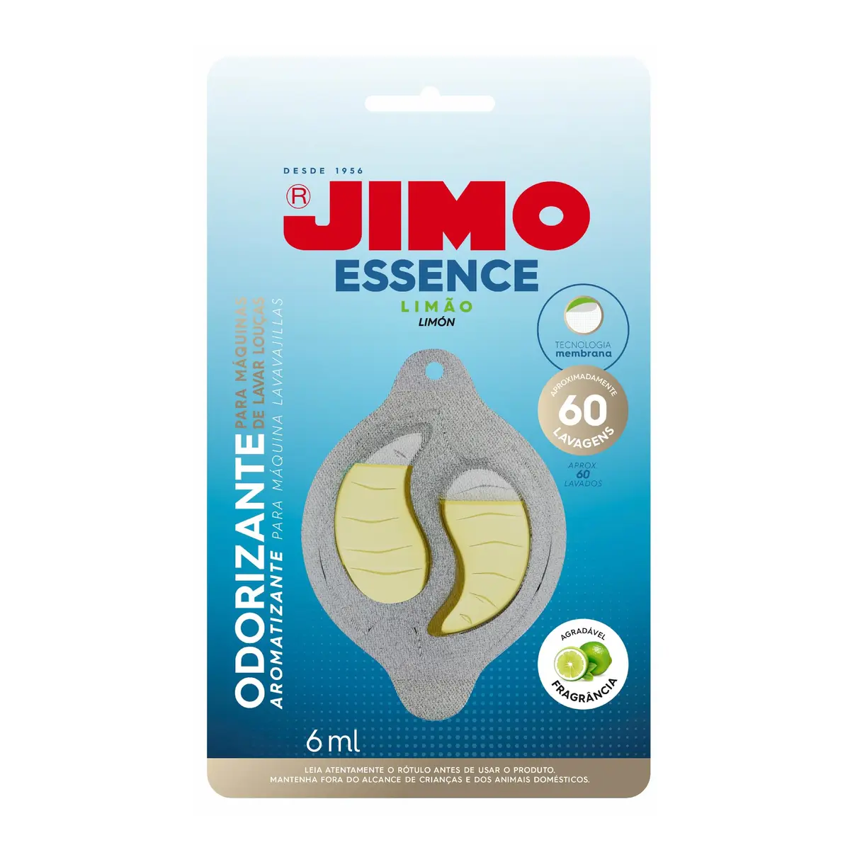 Jimo Essence Elimina Odores e Mal Cheiro Máquina Lava Louça 60 Lavagens Fragrância Cítrica Fresca
