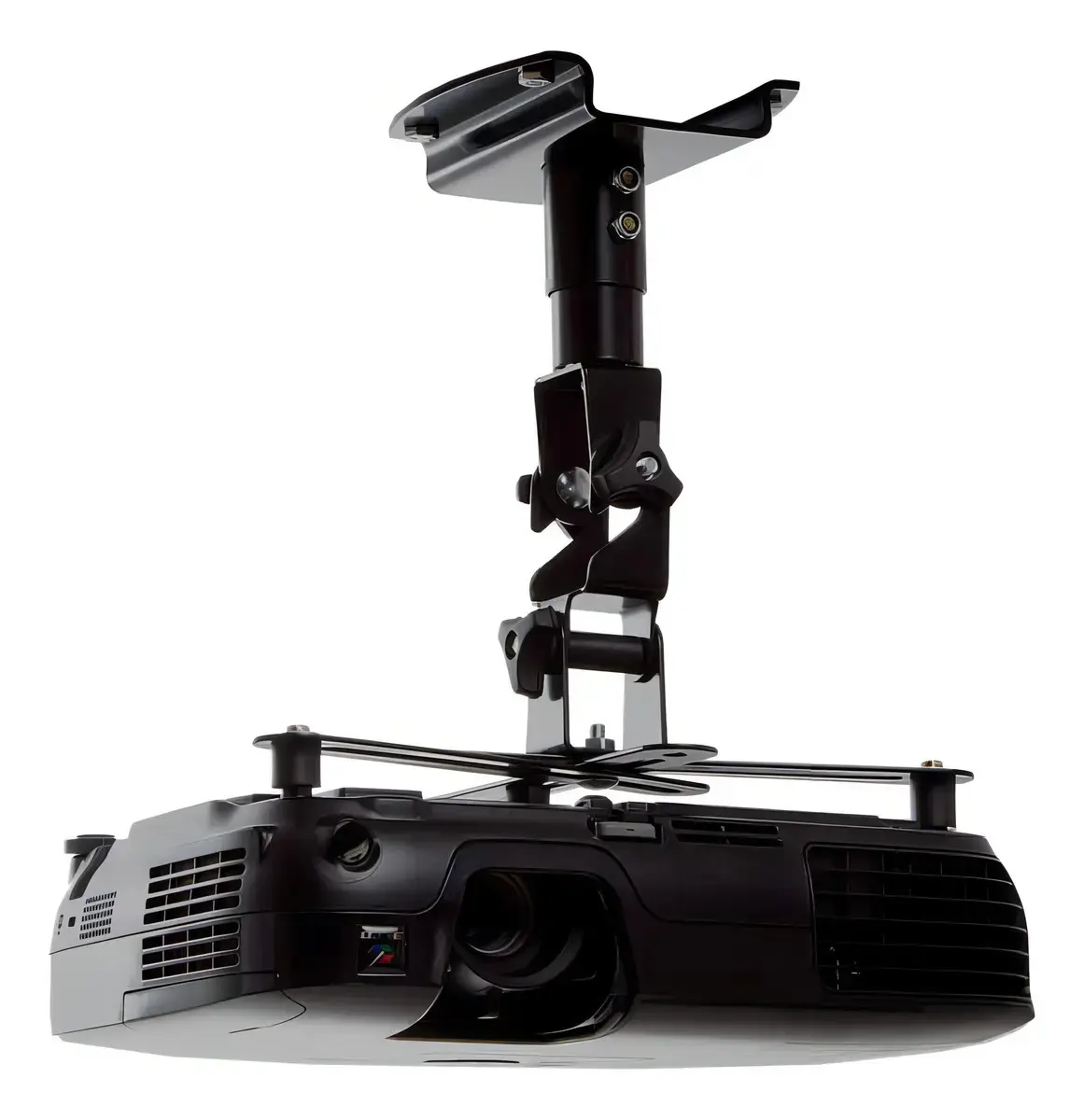 Suporte Para Projetor De Teto Parede Fixo Inclinável 15 Graus Giratório 360 Graus Suporta Até 10kg Feito Em Aço Carbono Pintura Eletrostática Brasforma Sbrp756 Preto Engate Rápido Com Kit De Parafusos