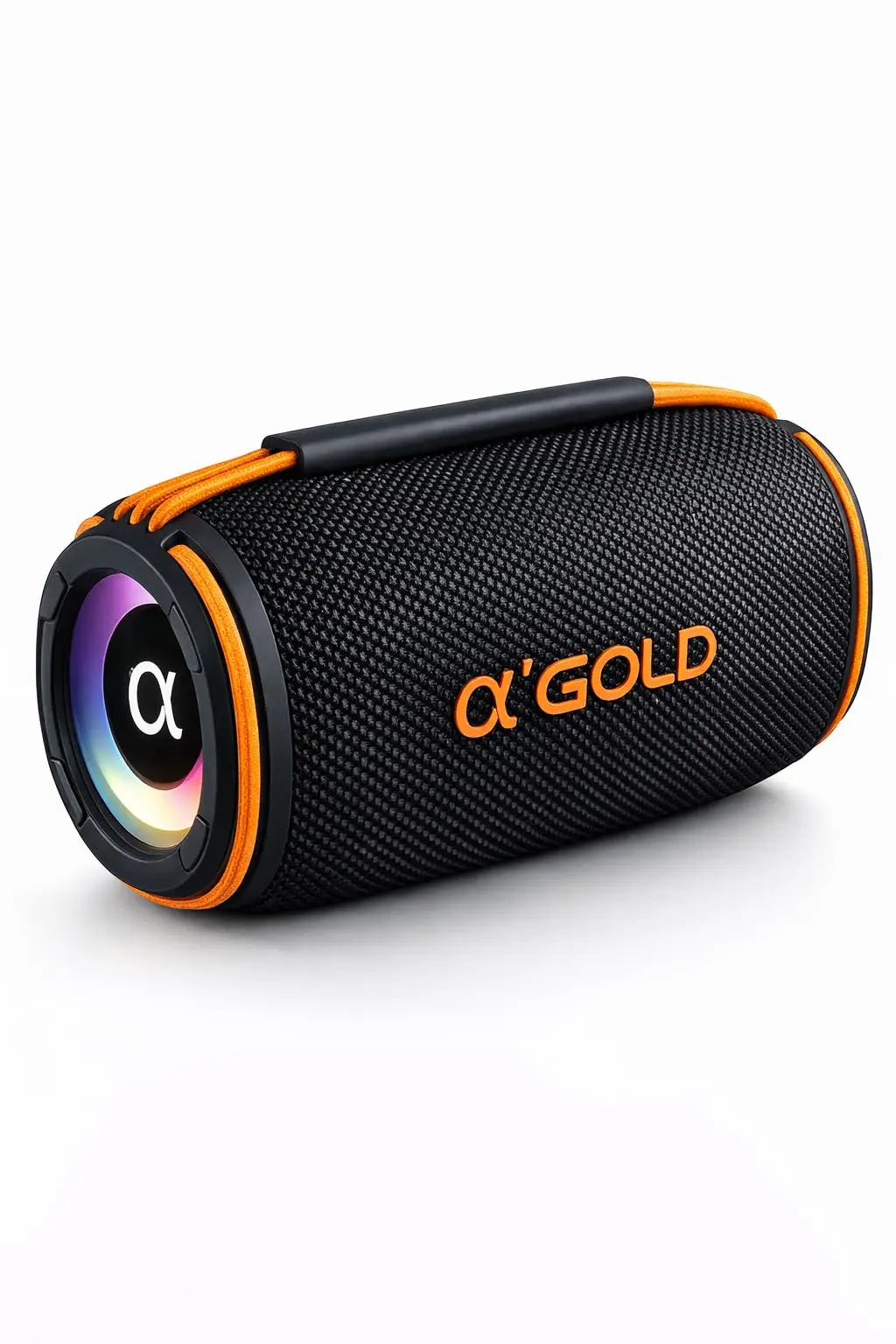 Caixinha de Som Bluetooth 5W, Alto Falante Portátil Sem Fio, Luzes RGB, Entrada P2 e USB, Som Alto e Graves Potentes, Bateria de Longa Duração 1200 mAH, Resistente a Água, Alça de Transporte