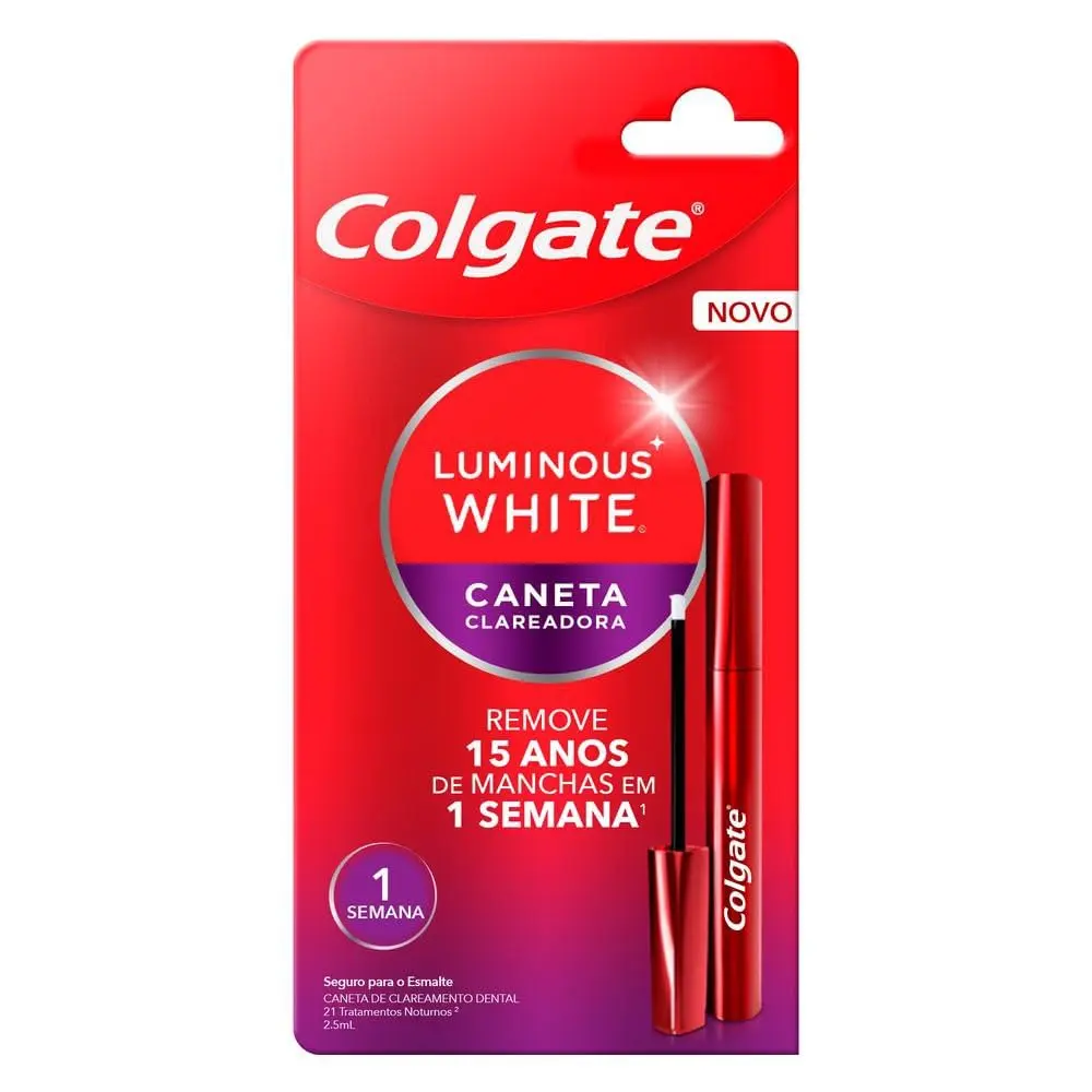 Colgate Luminous White Gloss Caneta de Clareamento Dental, 2,5ml - 1