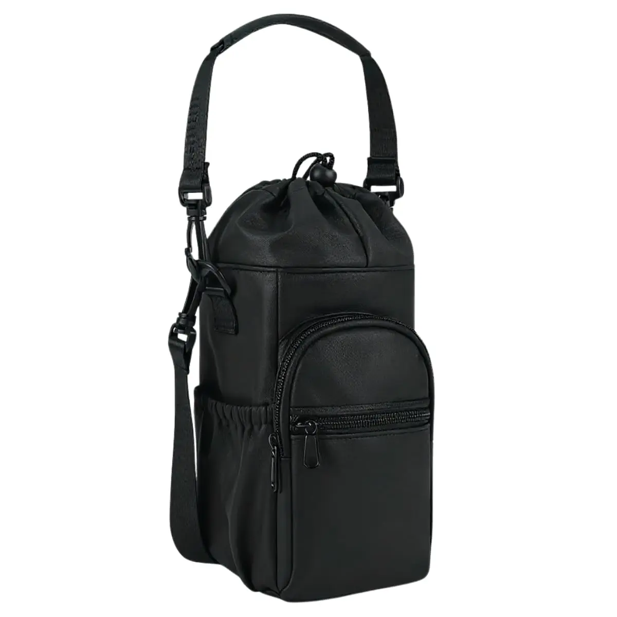 Suporte para Garrafa de Agua Bolsa para Celular Porta Garrafa Ajustavel para Caminhada Trekking Bike Academia Passeio Bolsa Porta Garrafinha Alca de Ombro Regulavel Leve e Resistente (Preto)