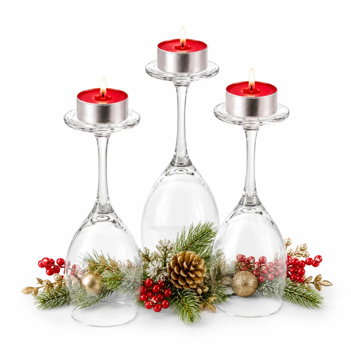 Kit de Velas Aromáticas RECHAUD Perfumadas - 02 Estojo de Velas Rechaud - Velas Natalinas
