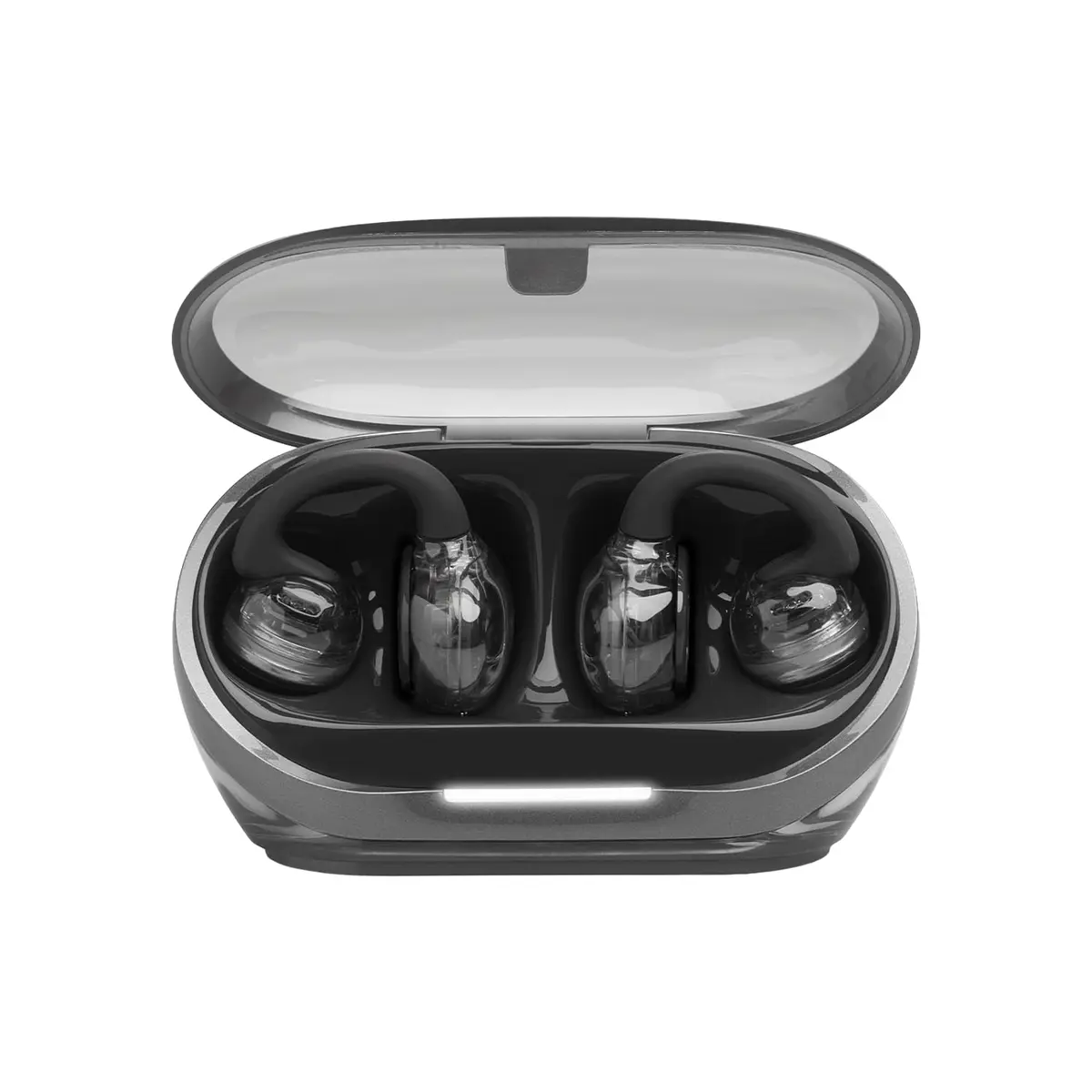 JBL Soundgear Clips, Fone de Ouvido Bluetooth Open-Ear - Preto | Até 32 Horas de Reprodução com Carga Rápida, 4 Microfones com IA, Conexão Multiponto e Fast Pair