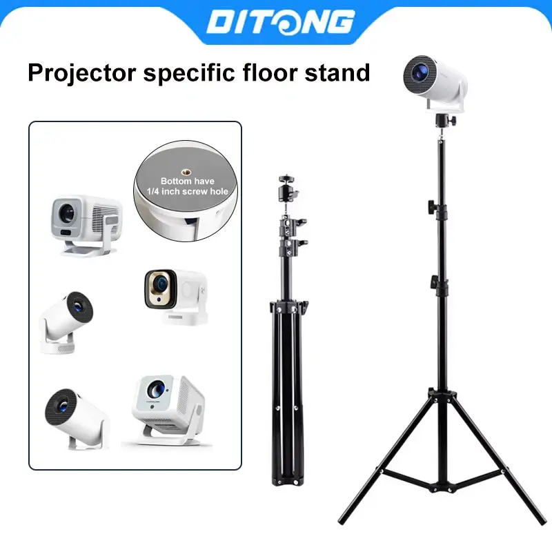 DITONG Suporte portátil universal extensível para HY300 Pro HY320 Mini projetor Tripé de viagem Suporte de montagem