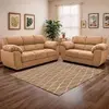 Sofá de 3 e 2 Lugares Cama inBox Paris com 202cm e 152cm de Larguras e Revestidos em Bouclé - Caramelo - 1