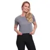 Blusa Cropped Dry Feminina para Academia Cinza - 1