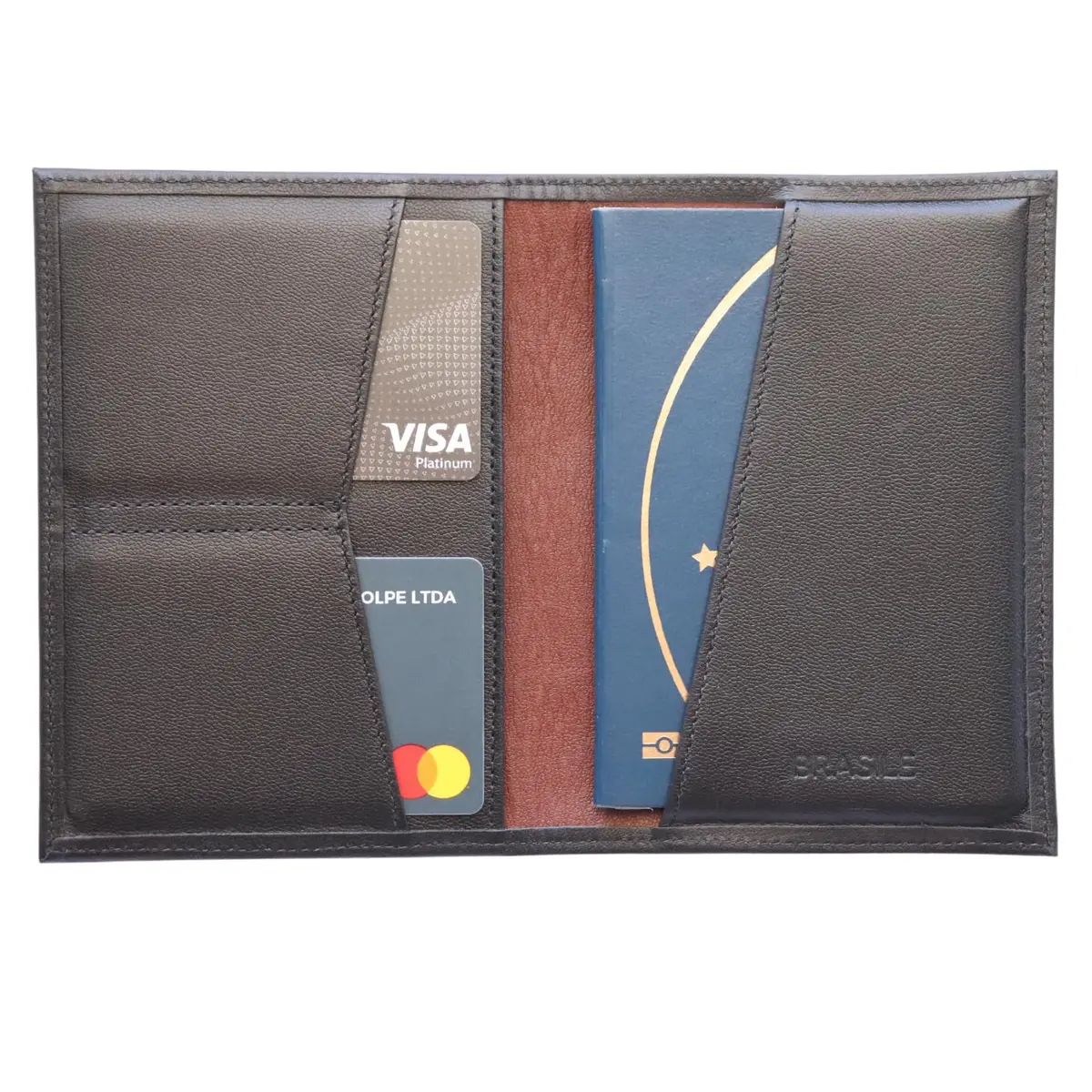 Carteira Porta Passaporte (Preto)