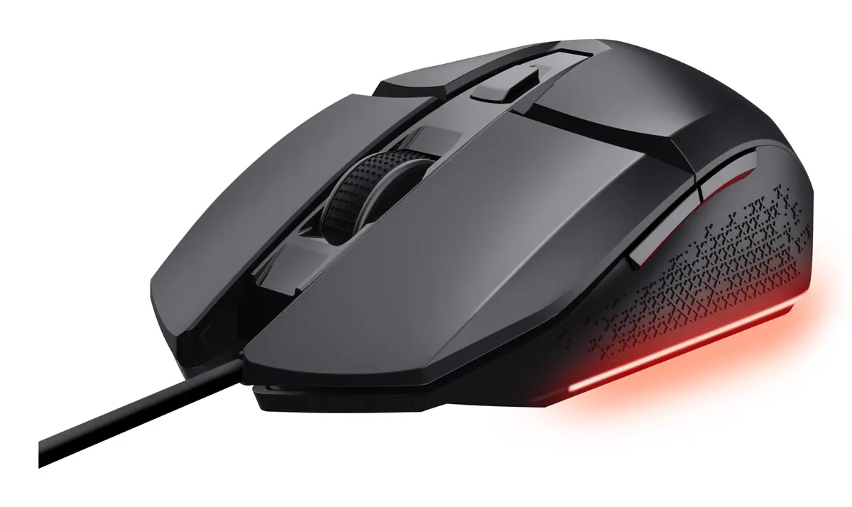 Trust Gaming GXT 109 Felox Mouse para jogos iluminado - Black | Iluminação LED Multicolorida, Software Avançado, Conexão USB, Plug & Play, Cabo de 1,5 m, Compatível com PC/Notebook