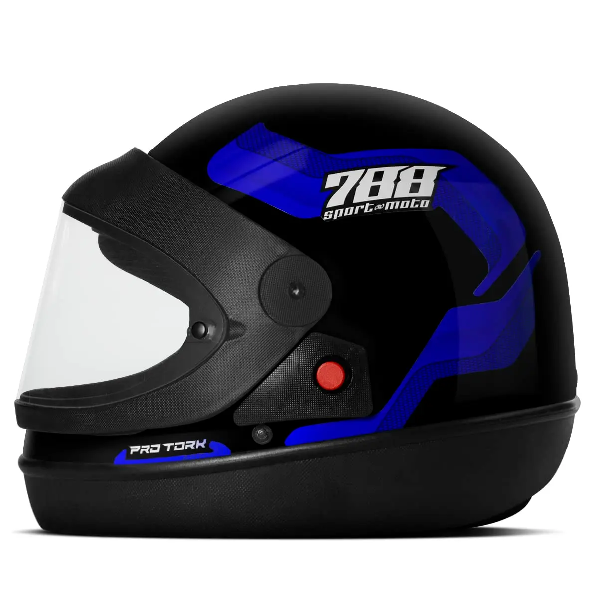 Pro Tork Capacete Sport Moto 788 58 Preto/Azul