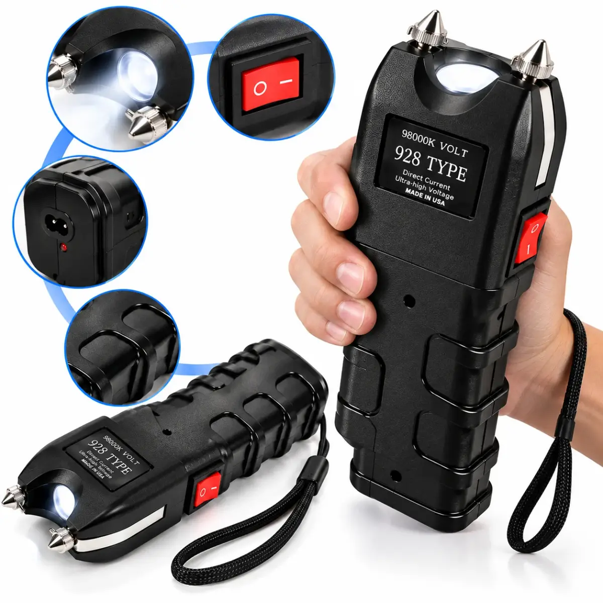 Lanterna LED Portátil Recarregável para Uso Automotivo com Iluminação Potente e para Camping Médio Portátil