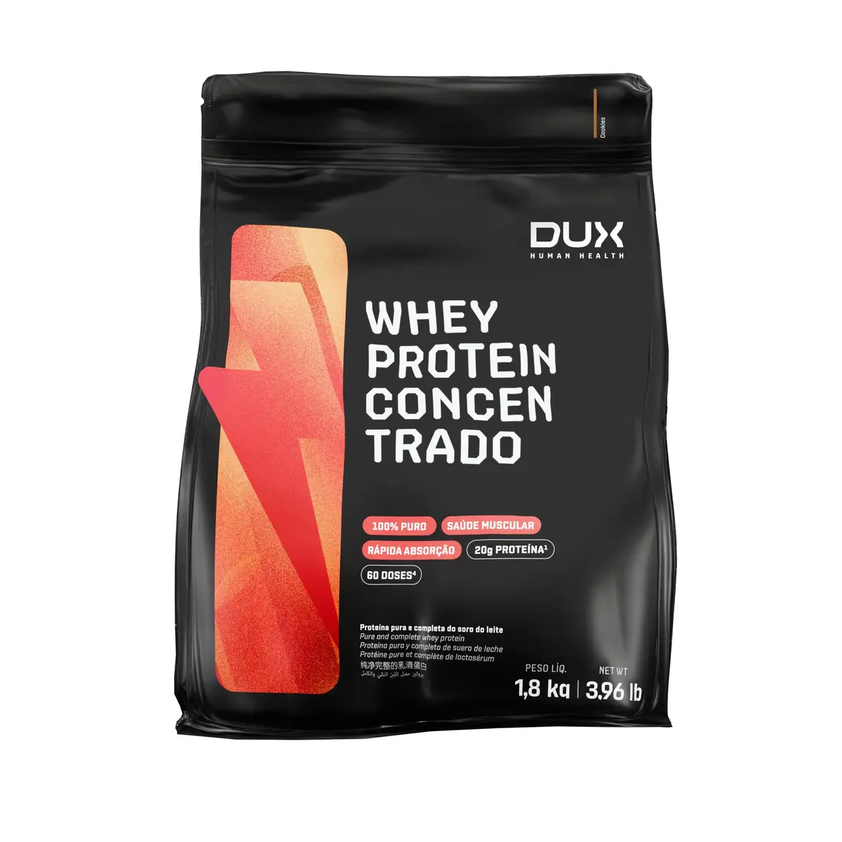 Whey Protein Concentrado Pouch Econômico Caramelo Salgado 1.800g – Dux Human Health