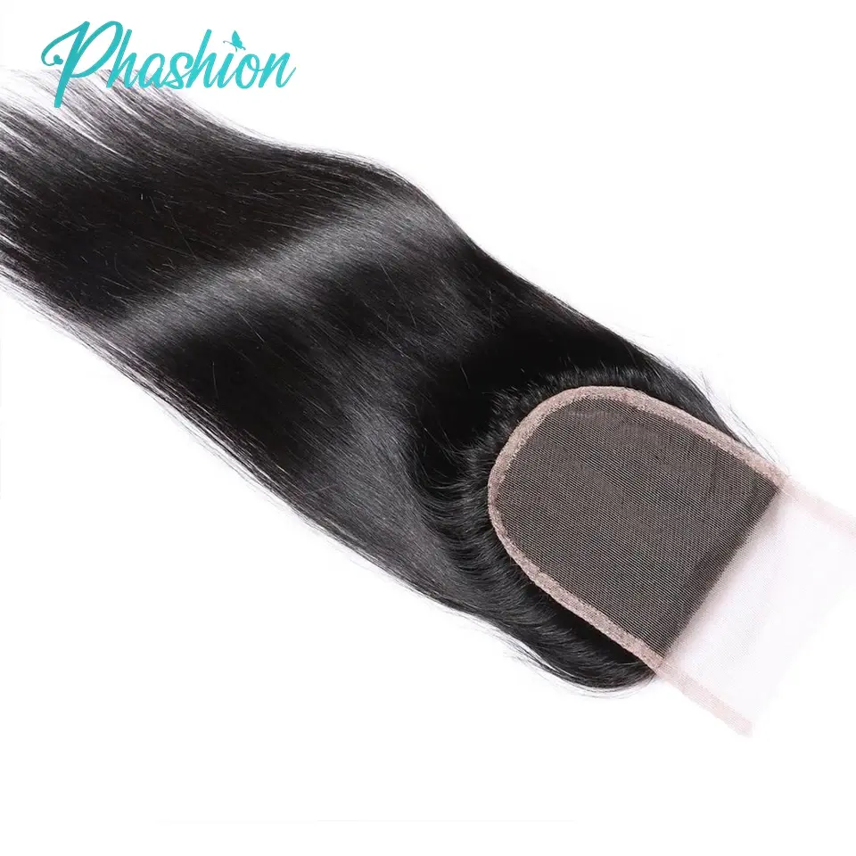 Phashion 24 26 Polegada 5x5 4x4 fechamento de renda reta apenas pré arrancado longo laço transparente suíço 100% remy cabelo humano à venda