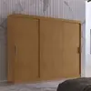 Guarda Roupa Casal Vitor em MDF com 3 Portas e 6 Cabideiros Moderna - Marrom - 1