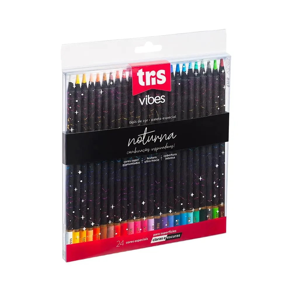 Lapis Cor Tris Vibes Noturna 24 Cores