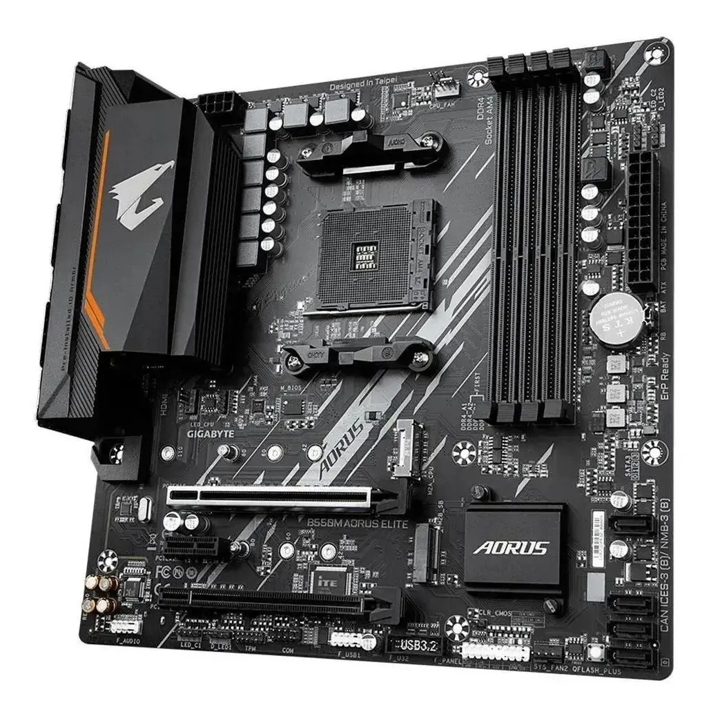 Placa Mae Gigabyte B550m Aorus Elite Am4 Ddr4 Hdmi M-atx Cor Preto thumbnail 5