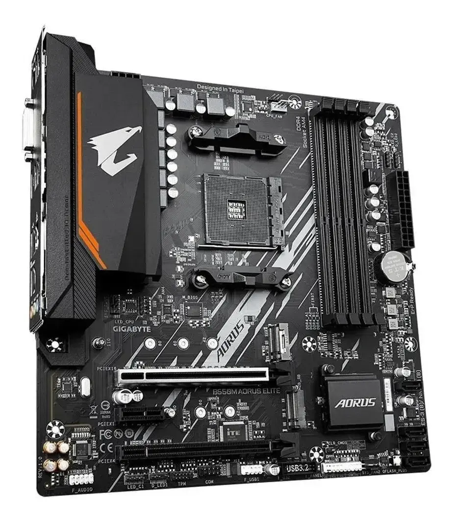 Placa Mae Gigabyte B550m Aorus Elite Am4 Ddr4 Hdmi M-atx Cor Preto thumbnail 6