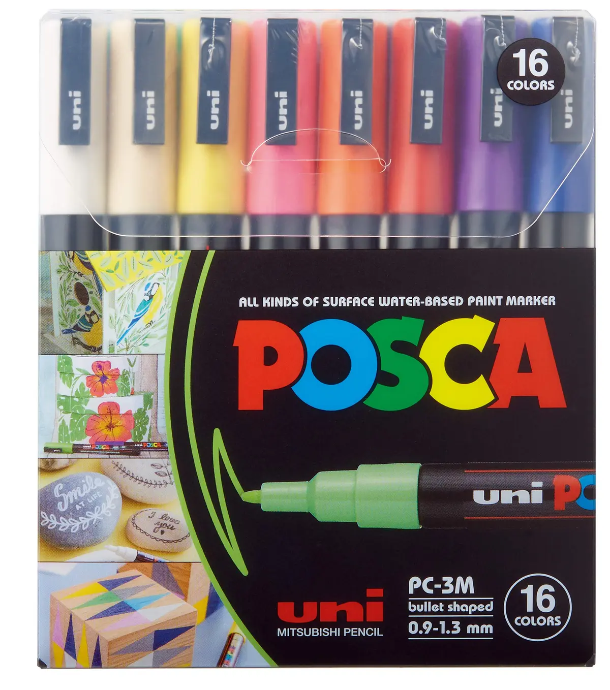 Marcador, Uni-Ball, 58.9800, Multicor, Pacote De 16