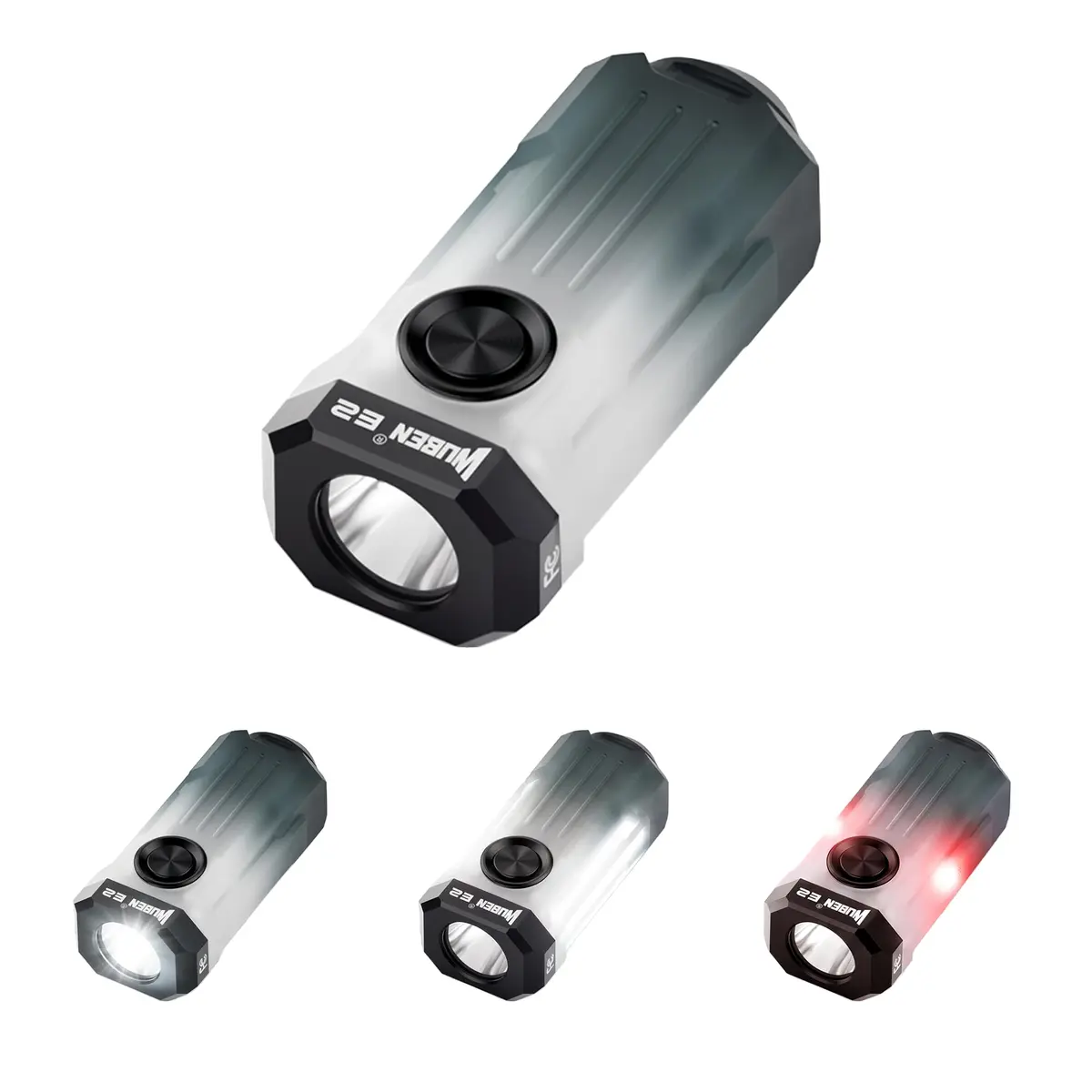WUBEN E2 Mini LED Lanterna Recarregável, EDC Chaveiro Lanterna de Bolso | 150 Lúmens Pequena Lanterna com Luz Lateral e Iluminação RGB Magnética para Camping ao ar Livre (Acessórios P5 no Incluídos) - 1
