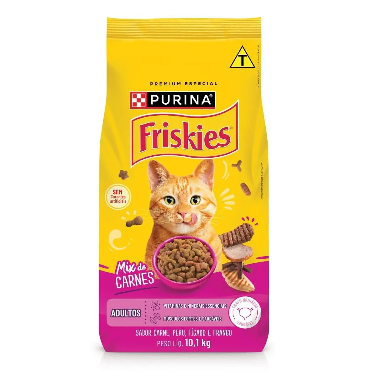 Ração seca PURINA FRISKIES® Mix de carnes para Gatos Adultos 10,1Kg - 1