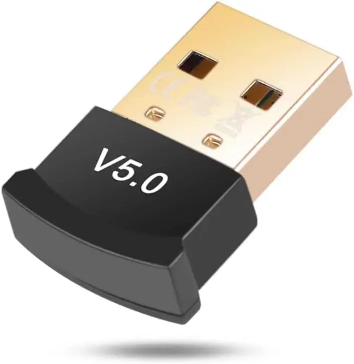Receptor Bluetooth 5.0 Adaptador USB Wireless Transmissor Para PC, Computador, Notebook, Laptop, Fone de Ouvido, Gamepad, Impressora, Acessório Eletrônico Preto ou Branco LINHA PREMIUM - 1