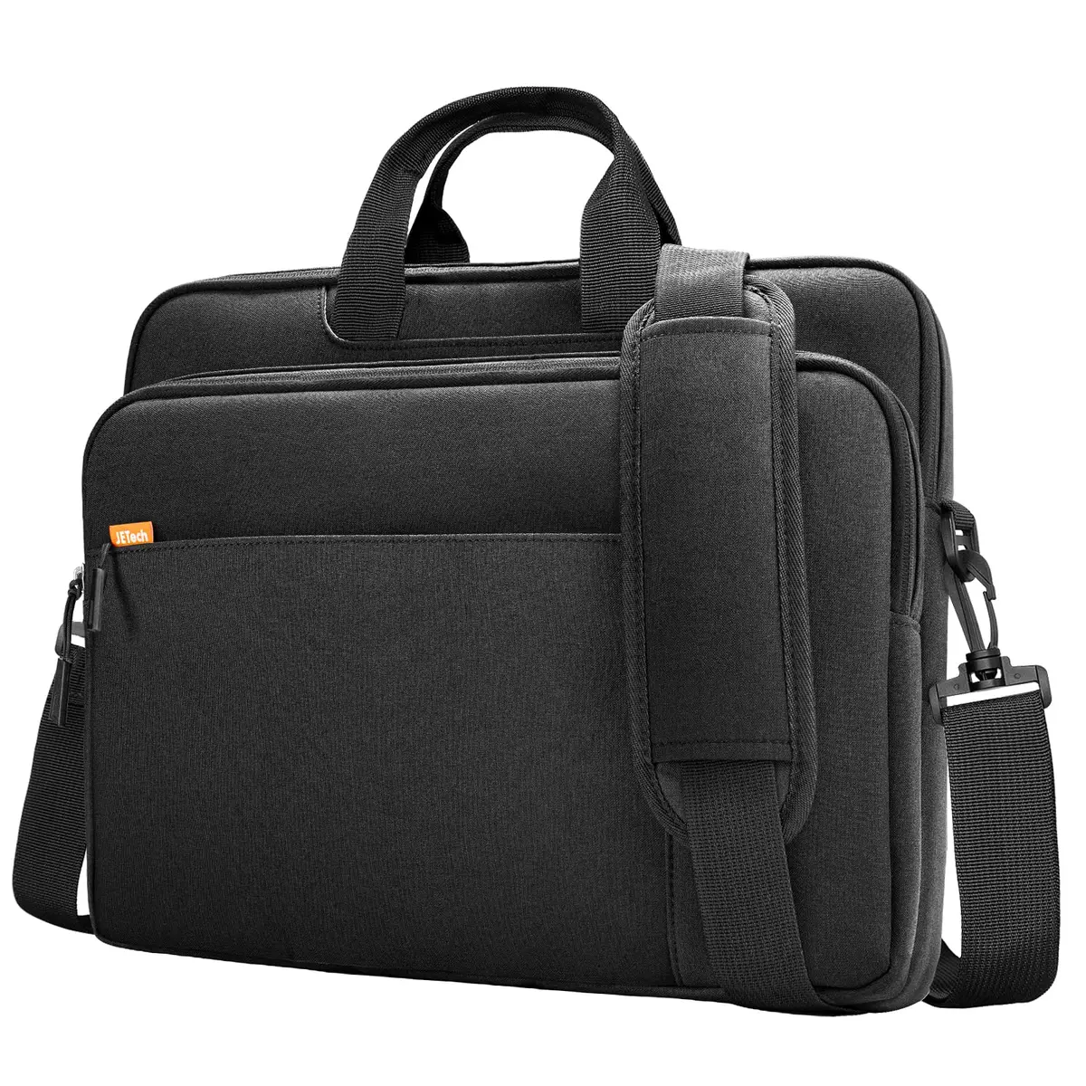 JETech Bolsa para Laptop para Dispositivos de 15-16 Polegadas, Preto | Para MacBook Air/Pro 15/16, Dell Inspiron 15.6, Exterior Resistente à Água, Proteção com Forro Macio