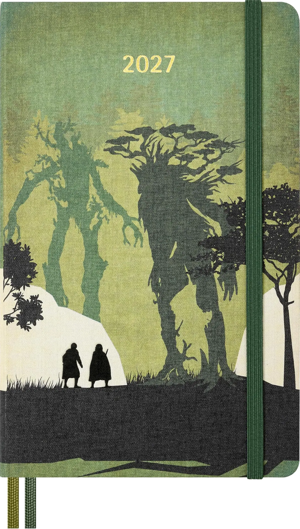 Moleskine Edição limitada O Senhor dos Anéis Planejador semanal 18 meses 2026-2027, capa dura, grande (12,7 cm x 21 cm), Legolas e Gimli, 208 páginas