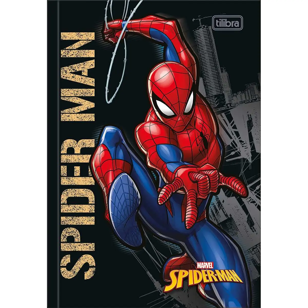 Caderno Brochura 1/4 Capa Dura Spider-Man 80Fls. Pacote Com 05-81248